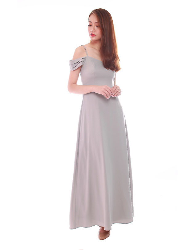 Ophelia Maxi Dress in Cloudy Grey